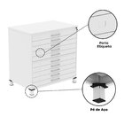 Mapoteca 10 Gavetas Map10 120,4cm X 122,3cm Aço Branco