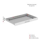 Mapoteca 10 Gavetas Map10 120,4cm X 122,3cm Aço Branco