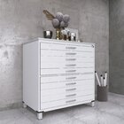 Mapoteca 10 Gavetas Map10 120,4cm X 122,3cm Aço Branco