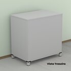 Mapoteca 10 Gavetas Map10 120,4cm X 122,3cm Aço Cinza/laranja