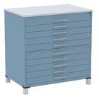 Mapoteca 10 Gavetas Pandin 120cm (larg) Inmetro Tampo Mdp Cin