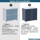 Mapoteca 10 Gavetas Pandin 120cm (larg) Tampo Mdp Branco Estr