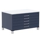 Mapoteca 5 Gavetas Pandin 120 Cm (larg) Inmetro Tampo Mdp Bra