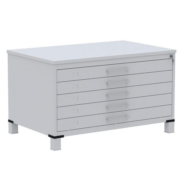 Mapoteca 5 Gavetas Pandin 120 Cm (larg) Inmetro Tampo Mdp Cin