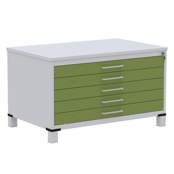 Mapoteca 5 Gavetas Pandin 120 Cm (larg) Inmetro Tampo Mdp Cin