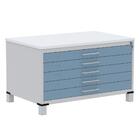 Mapoteca 5 Gavetas Pandin 120cm (larg) Tampo Mdp Branco Estru