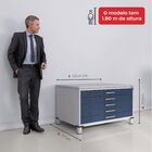 Mapoteca De Aço Fixa Com 05 Gavetas