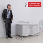 Mapoteca De Aço Fixa Com 05 Gavetas