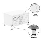 Mapoteca De Aço Fixa Com 05 Gavetas Branco