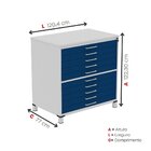 Mapoteca De Aço Fixa Com 10 Gavetas