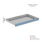 Mapoteca Mont 5 Gavetas 71,3cm X 120,4cm Aço Branco/azul Dali