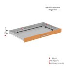 Mapoteca Mont 5 Gavetas 71,3cm X 120,4cm Aço Branco/laranja P