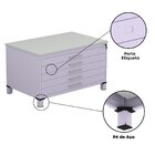 Mapoteca Mont 5 Gavetas 71,3cm X 120,4cm Aço Lilas/cinza