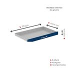 Mapoteca Mont 5 Gavetas 71,3cm X 120,4cm Aço Preto/azul Delrei