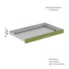 Mapoteca Mont 5 Gavetas 71,3cm X 120,4cm Aço Preto/verde