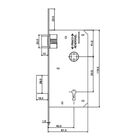 Máquina Avulsa Fechadura Arouca Interna 6040 40mm Inox Polido