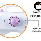 Máquina Costura Portátil Mini 12 Pontos Bivolt C/kit Costura