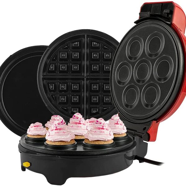Máquina Cupcakes Omelete E Waffle Mallory 5 Em 1 Vermelho 127v