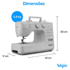Máquina De Costura Única Jx-4040 Portátil 36 Pontos Luz Led E