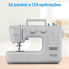 Máquina De Costura Única Jx-4040 Portátil 36 Pontos Luz Led E