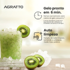 Máquina De Gelo Agratto 12kg Mg-02 Preta 100w 220v