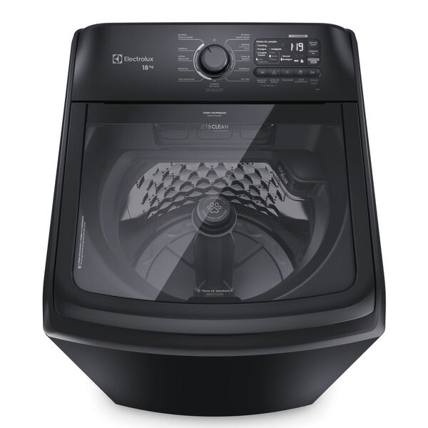 Máquina De Lavar Electrolux 18kg Preta Expert Tripla Filtragem E Jatos ...