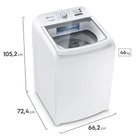 Máquina de Lavar Roupa 17 kg Electrolux Branca com Cesto Inox 11 Programas e Jet Clean LED17 220V