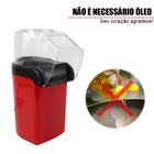 Máquina De Pipoca Elétrica Vermelha 110v Sem Óleo Pipoqueira