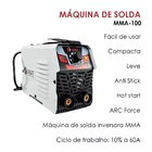 Maquina De Solda Inversora Portátil Mma100 Awt + Mascara