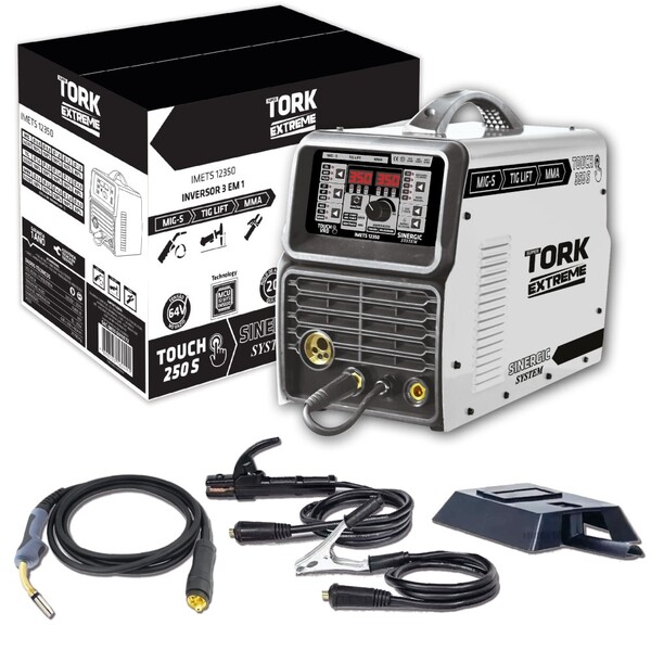 Máquina De Solda Mig Sinérgico 350a Super Tork 220v Touch 350