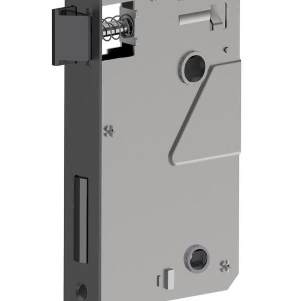 Maquina Fechadura Banheiro 55mm Canto Reto Preto Fosco Alianca