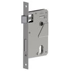 Maquina Fechadura Entrada 55mm Canto Reto Inox Polido Alianca