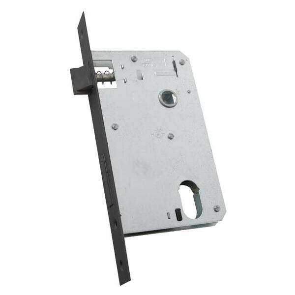 Maquina Fechadura Entrada 55mm Canto Reto Preto Fosco Alianca