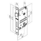 Máquina Mecanismo Externa 55mm Canto Reto Inox Polido 55x70 S