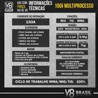 Máquina Multiprocesso 150i 150a 220v + 3 Arame Solda Mig Reve