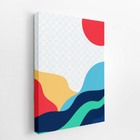 Mar E Sol Arte Abstrato Colorido Quadro Canvas 140x90cm