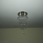 Maravilhoso Lustre De Cristal , Base De Inox Polido De 30cm D