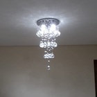 Maravilhoso Lustre De Cristal , Base De Inox Polido De 30cm D