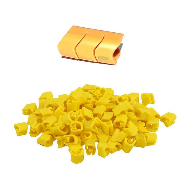 Marcador Anilha Gravado Letra S Amarela 100 Pçs Mhg2/5