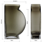 Marinella Vaso Decorativo Enfeite 20x12x6cm Vidro Cinza