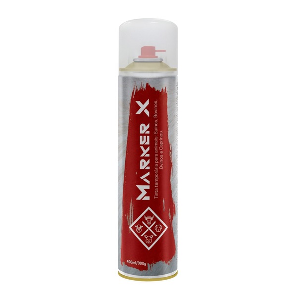 Marker X - Tinta Para Marcação Animal 400ml/300g - Vermelho