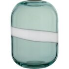 Marlo Vaso Decorativo Enfeite 23x16x16cm Vidro Verde