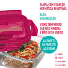 Marmita Com Talheres 1l Pote Vidro Com Divisória E Tampa Herm