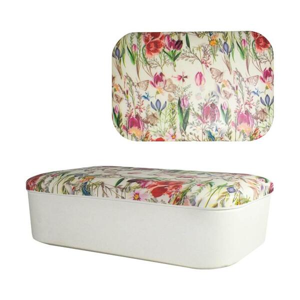 Marmita Com Tampa E Elástico Flores 1l- Casambiente