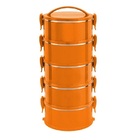 Marmita Termoprática Laranja Conjunto 5 Unidades