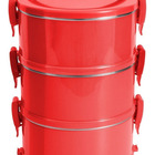 Marmita Termoprática Vermelha Conjunto 3 Unidades