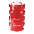 Marmita Termoprática Vermelha Conjunto 4 Unidades