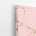 Mármore Dourado E Rose Decorativo Quadro Canvas 140x90cm