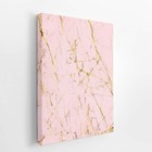 Mármore Rose E Dourado Decorativo Quadro Canvas 100x70cm