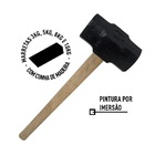 Marreta Cabo De Madeira Lixado Encerado Cunha Madeira 5kg